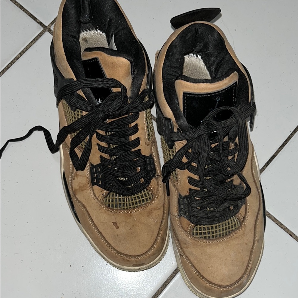 Jordan Tan and Black Sneakers Casual Sporty Design